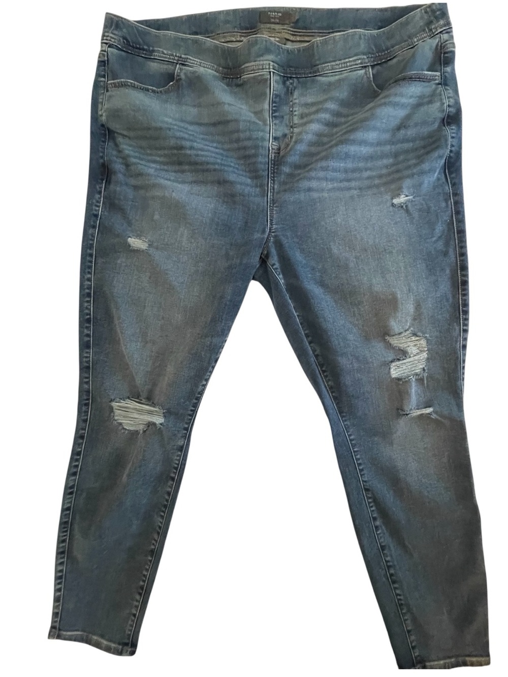 Torrid Women's Distressed Skinny Jeans, Elastic Waist - 4XT